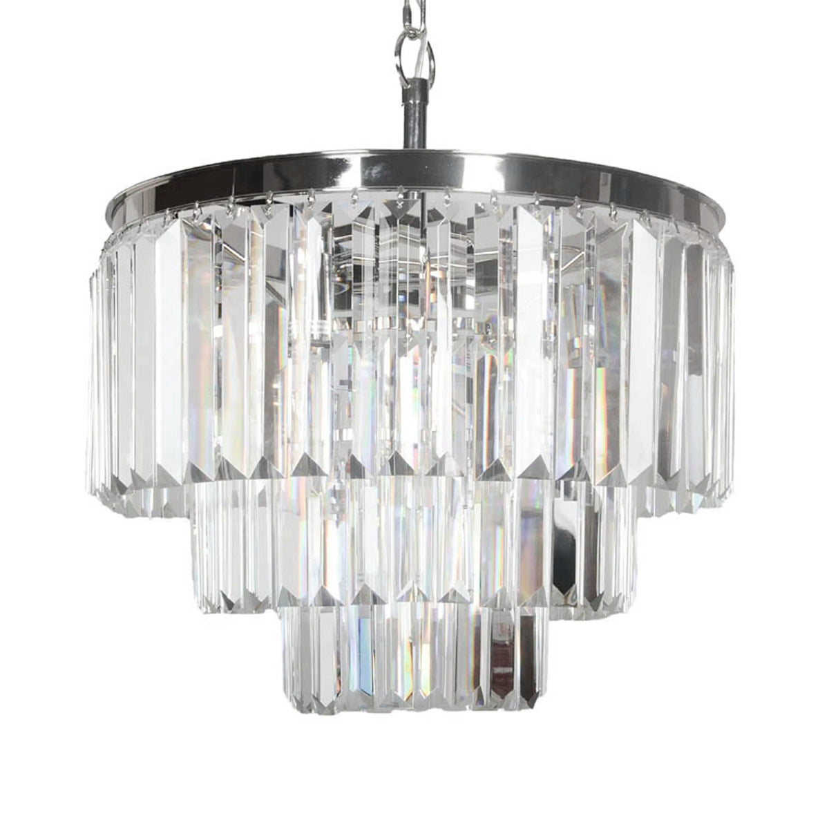 Chandelier IR/NI clear glass 50x50x50