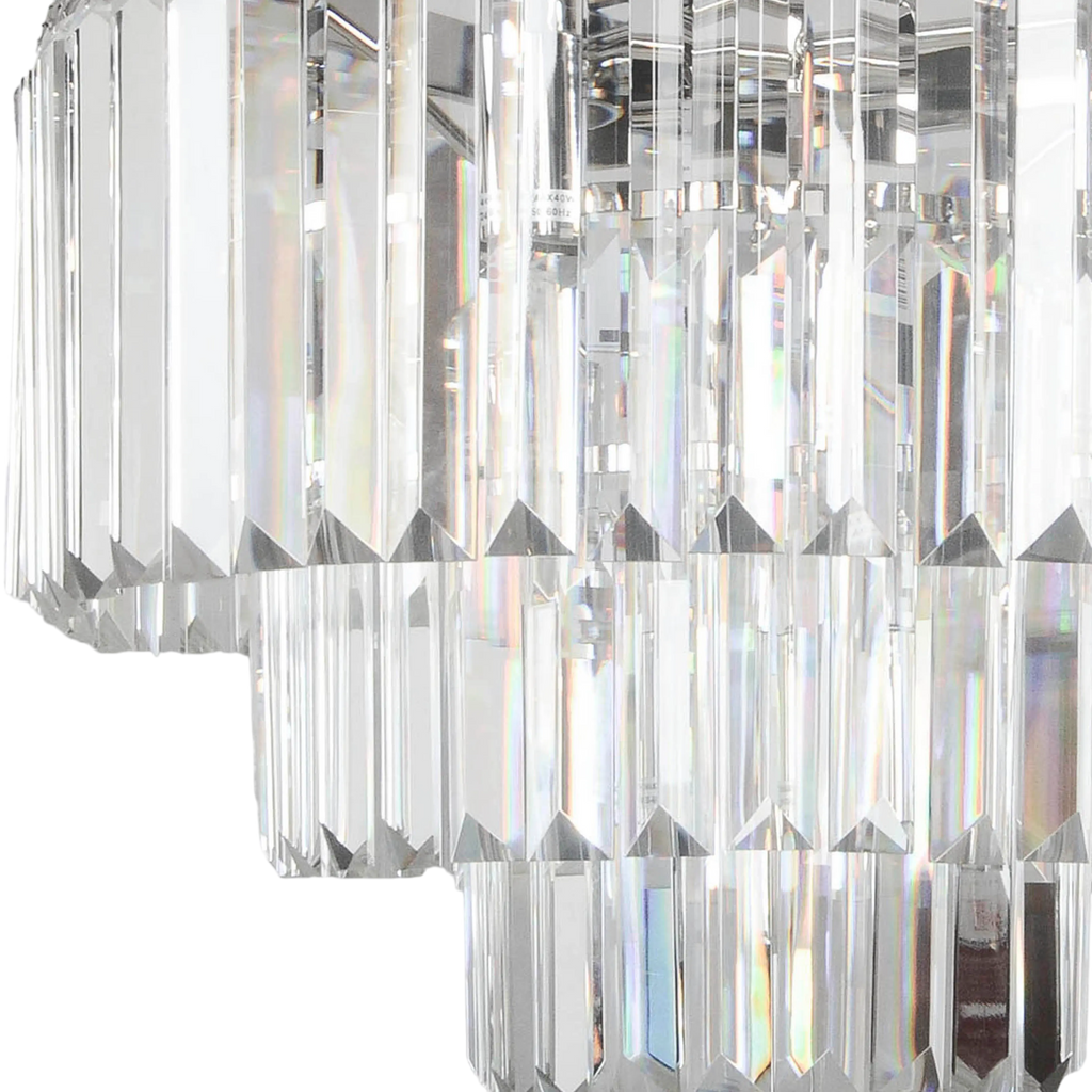 Chandelier IR/NI clear glass 50x50x50