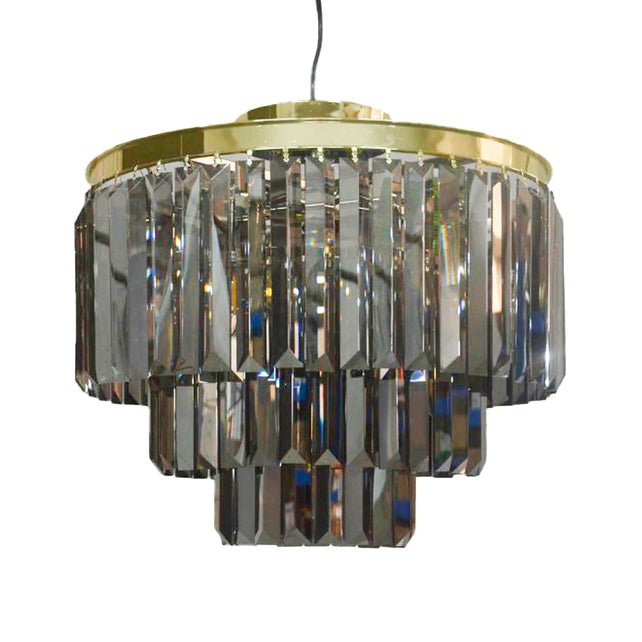 Plafoniere IR/GOLD smokey glass 50x50x40