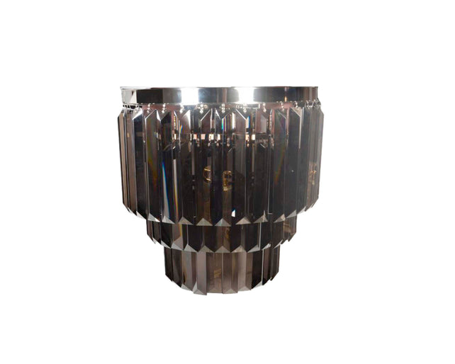 Wall lamp IR/NI smokey glass 38x18x39