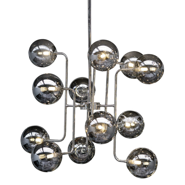 Ceiling lamp IR/NI 12 light smoke glass 76x76x75