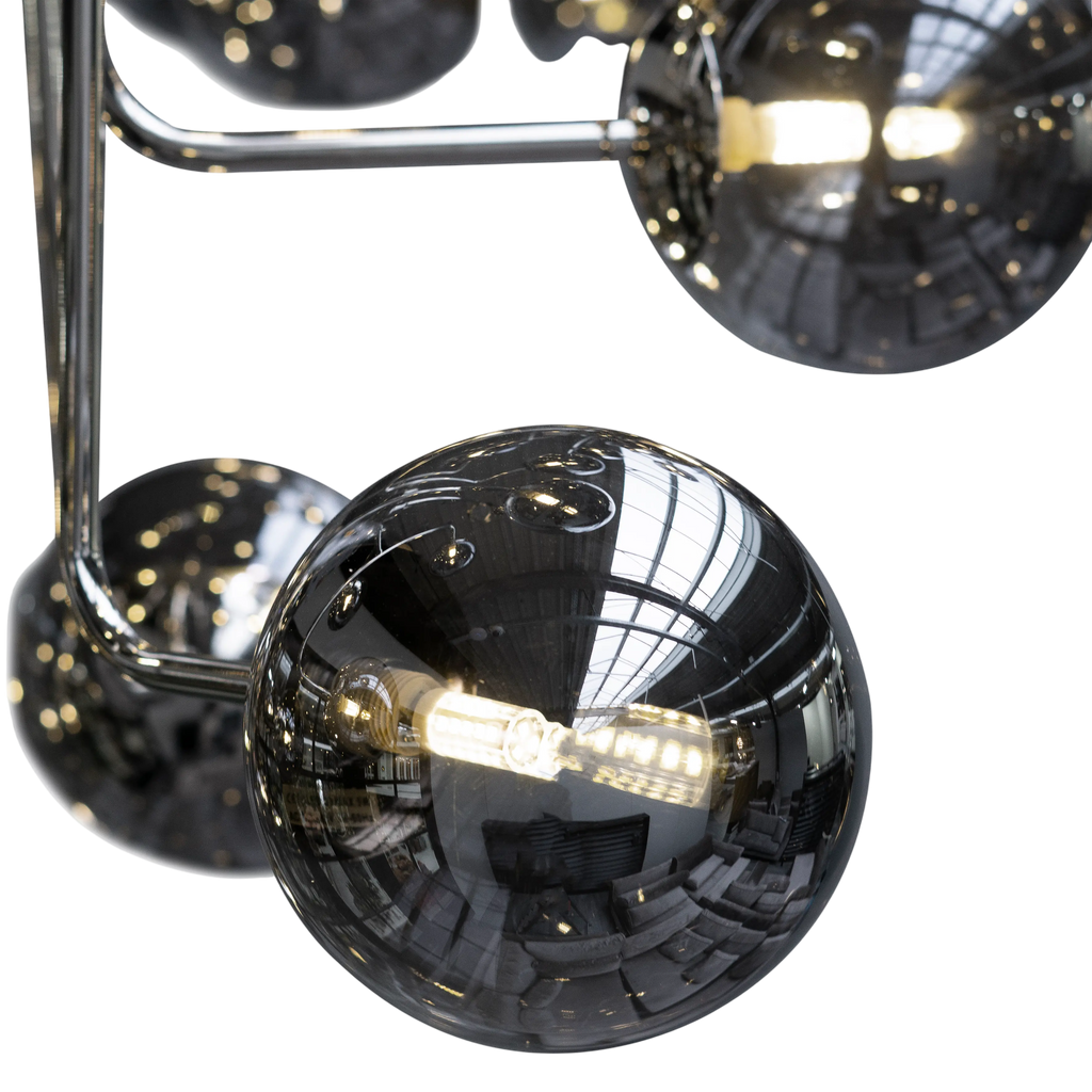 Ceiling lamp IR/NI 12 light smoke glass 76x76x75