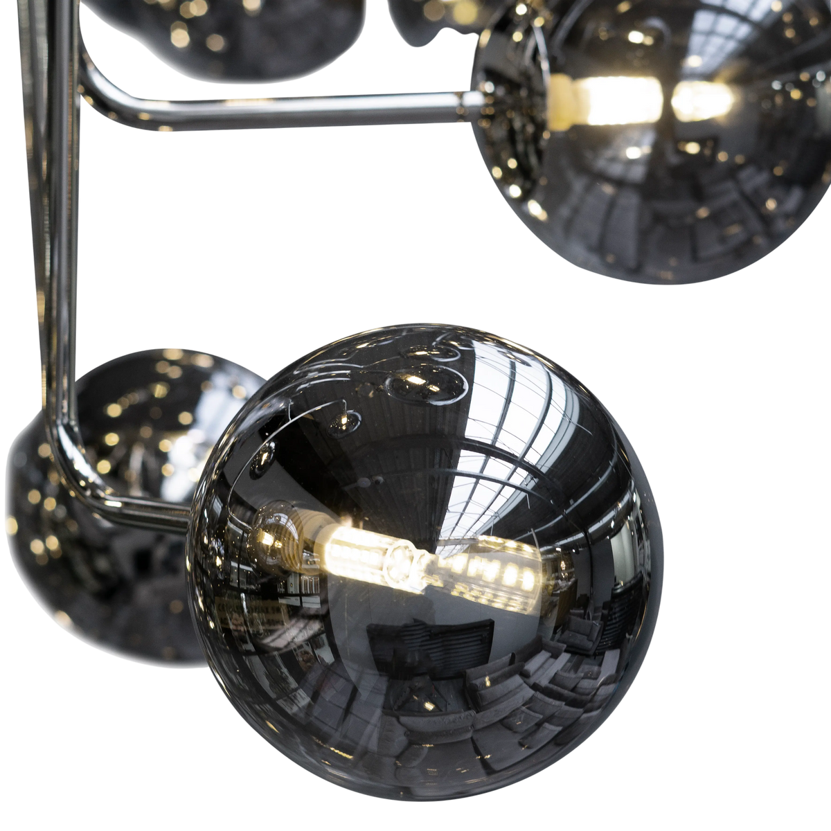 Ceiling lamp IR/NI 12 light smoke glass 76x76x75