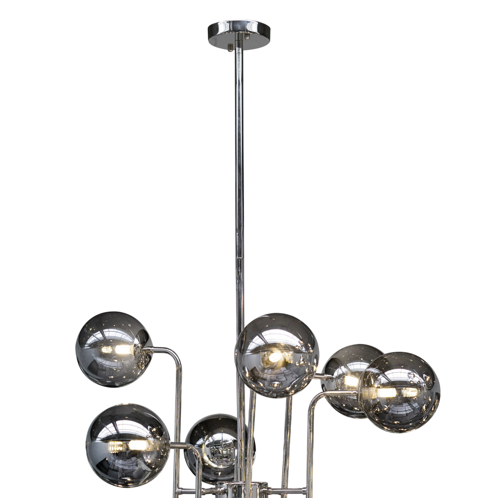 Ceiling lamp IR/NI 12 light smoke glass 76x76x75
