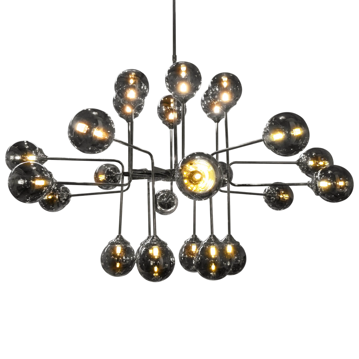 Chandelier IR/NI smoke glass 149x149x90cm
