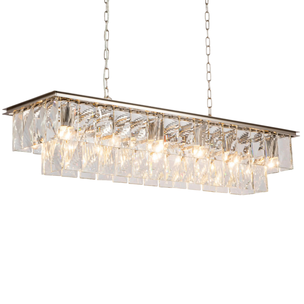 Chandelier IR/NI clear glass 125x35x30