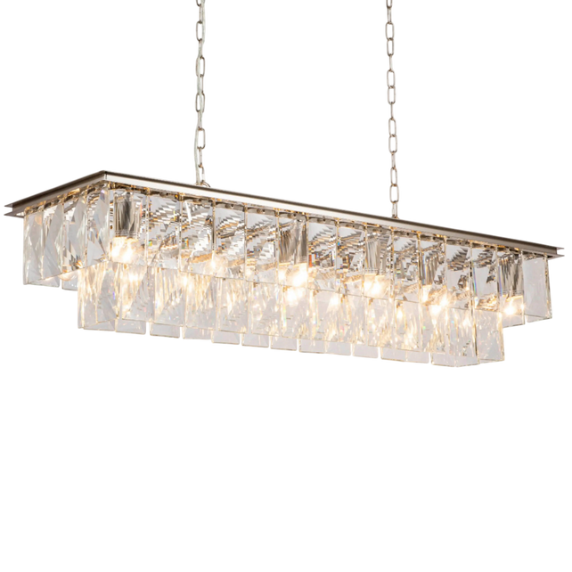 Chandelier IR/NI clear glass 125x35x30