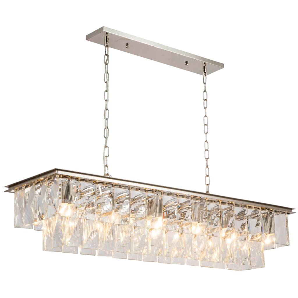 Chandelier IR/NI clear glass 125x35x30