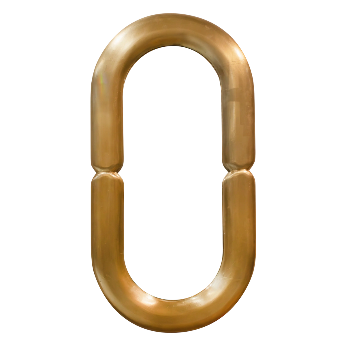 Mirror oval BRASS mango wood 76x151