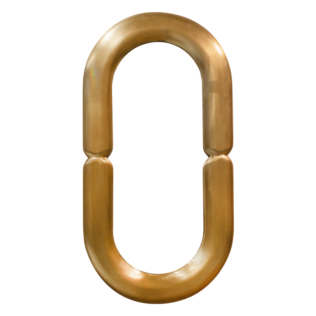 Mirror oval BRASS mango wood 76x151