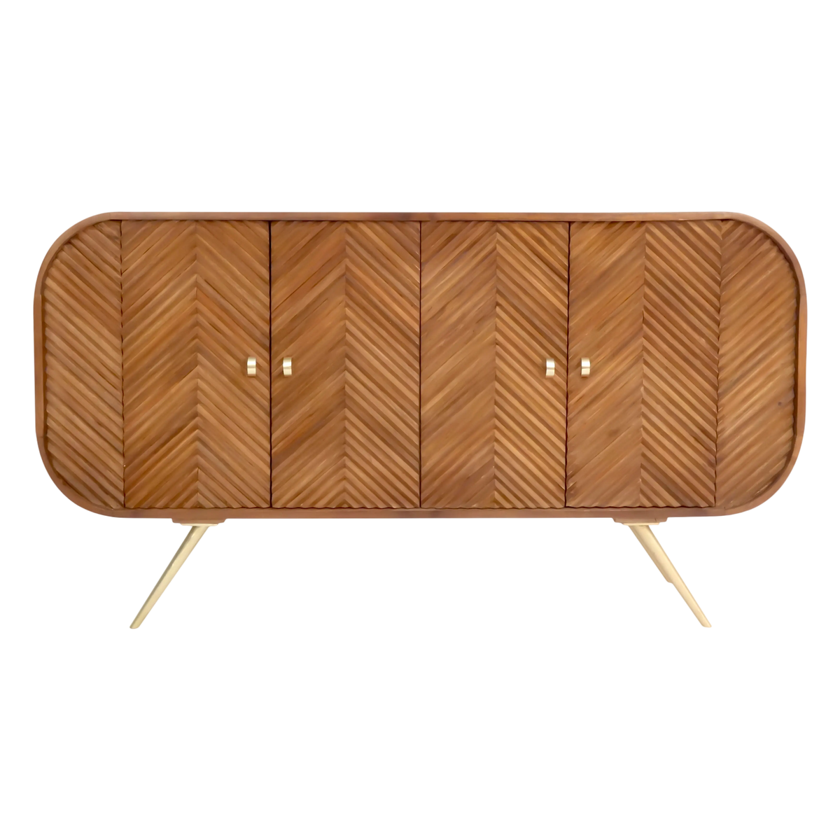 Sideboard CHEVRON 153x41x85cm brown wood