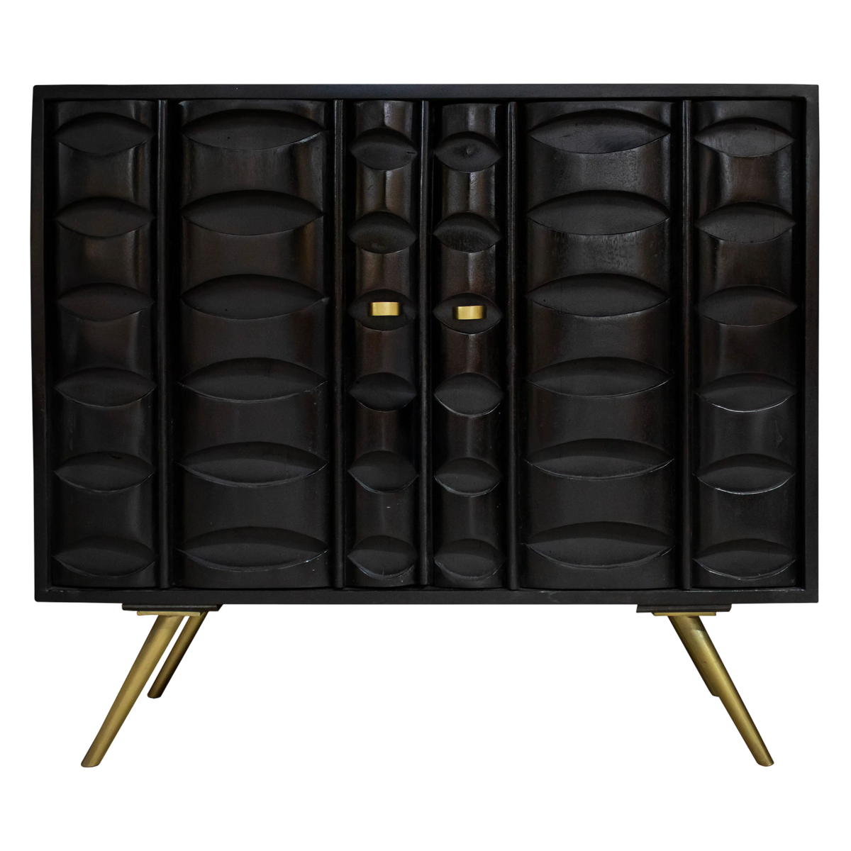 Sideboard black mango wood 91x41x83