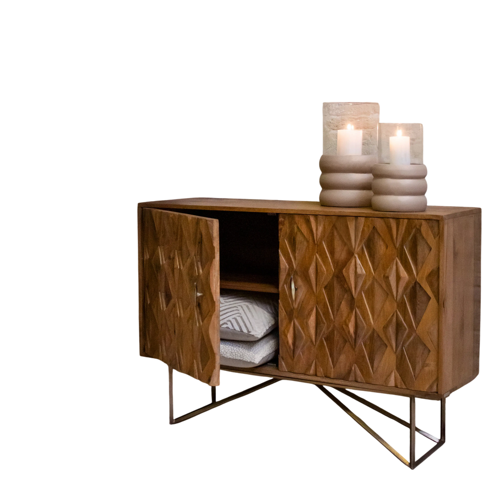 Sideboard ASTRO 122x42x88cm brown mango