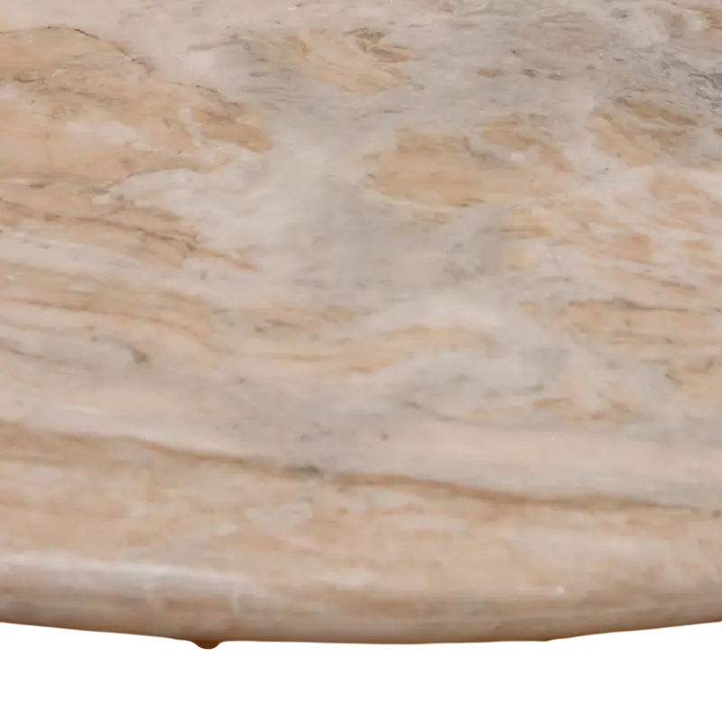 Dining table LYRA Ø120x76cm brown marble top
