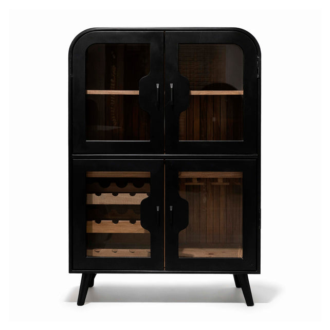 Bar cabinet LUXEO 92x43x143cm black