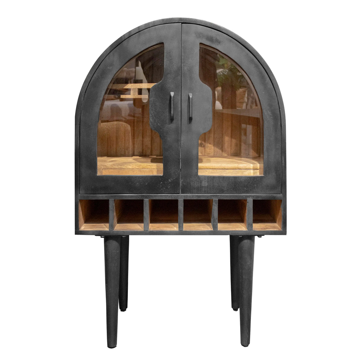 Bar cabinet LUXEO 76x42x117cm black