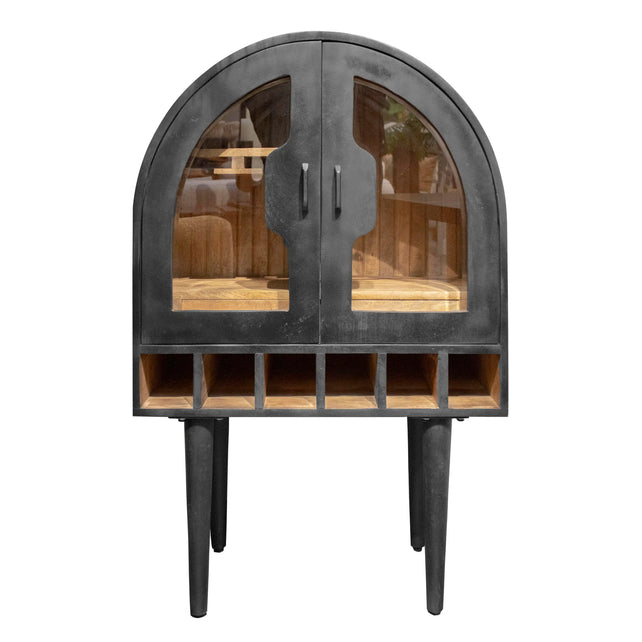 Bar cabinet LUXEO 76x42x117cm black