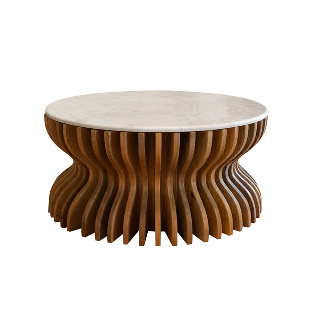 Coffee table VIENNA Ø84x40cm natural wood