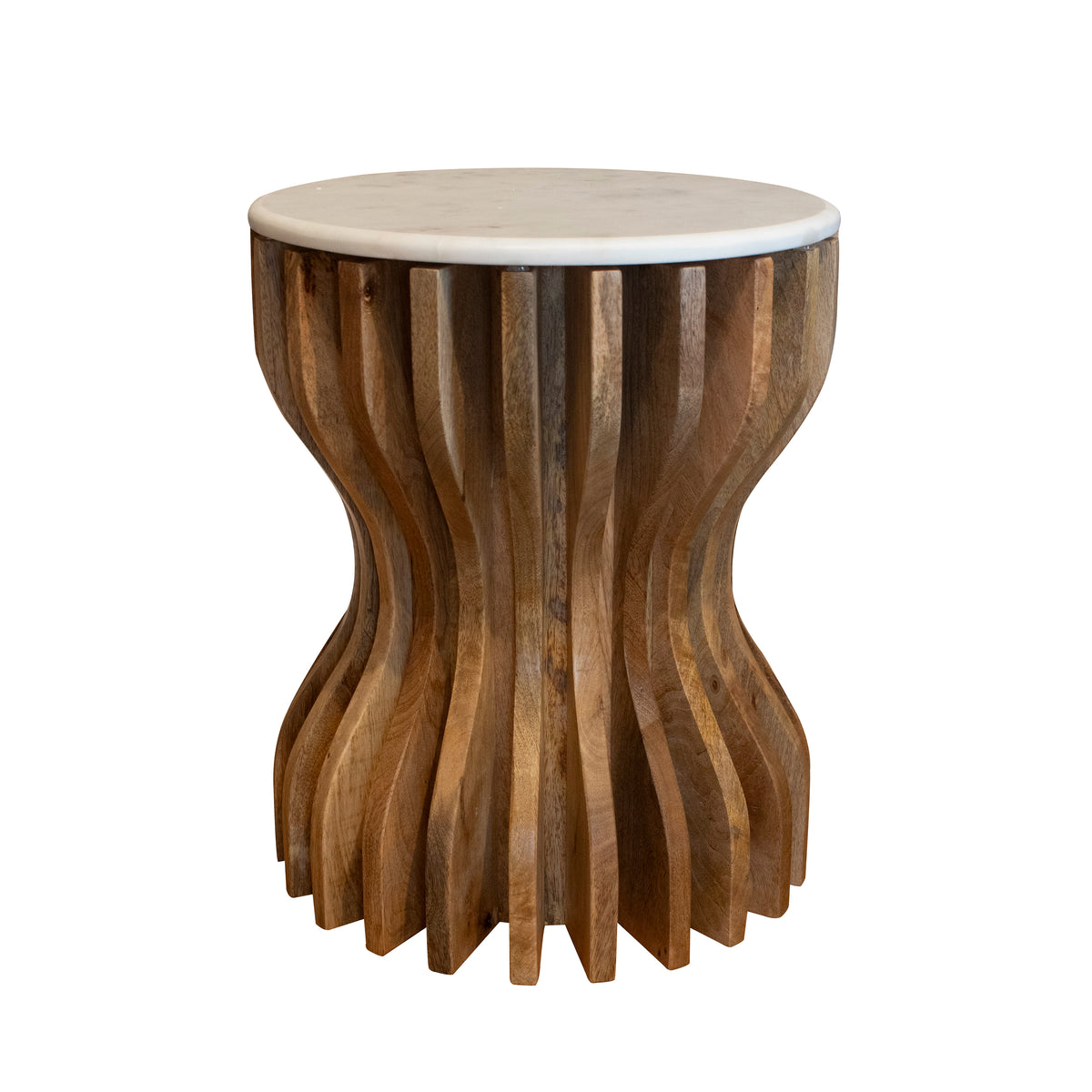 Side table VIENNA Ø39x47cm natural wood