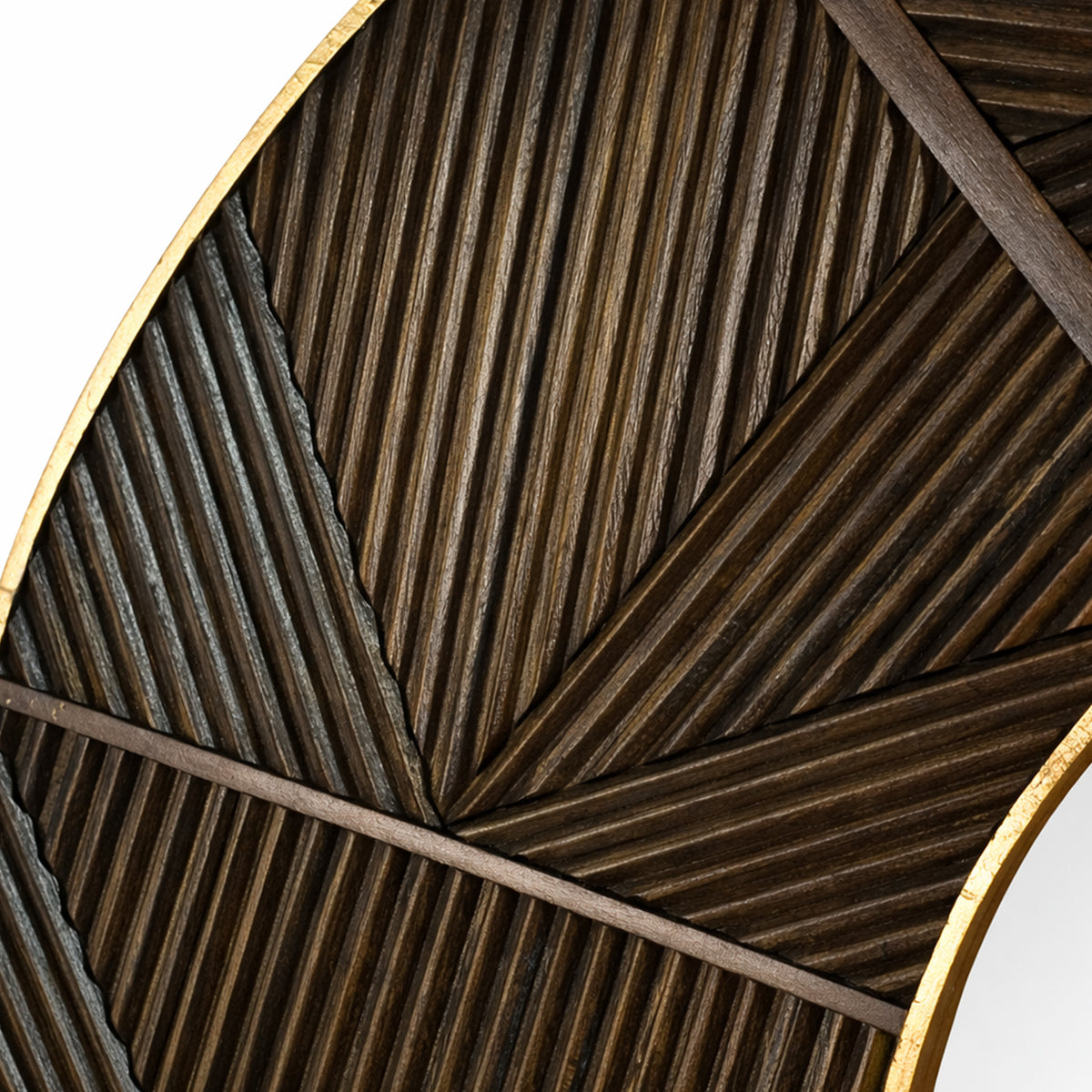 Spiegel SALZBURG Ø123x4cm donkerbruin hout