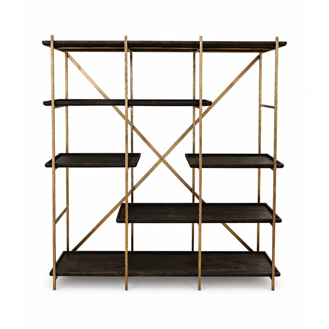 Shelves SALZBURG 142x41x177cm dark brown wood