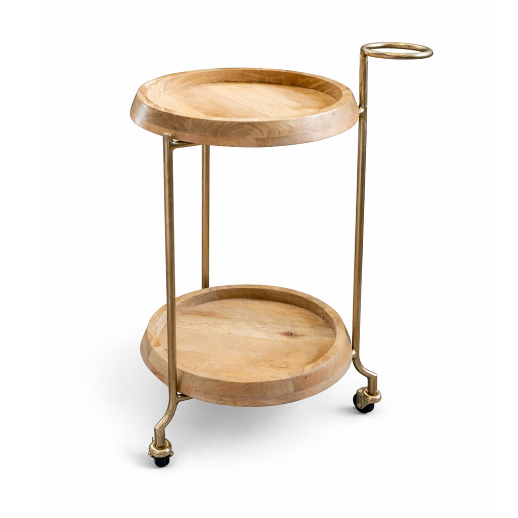 Serveerwagen WELS 57x45x76cm naturel hout