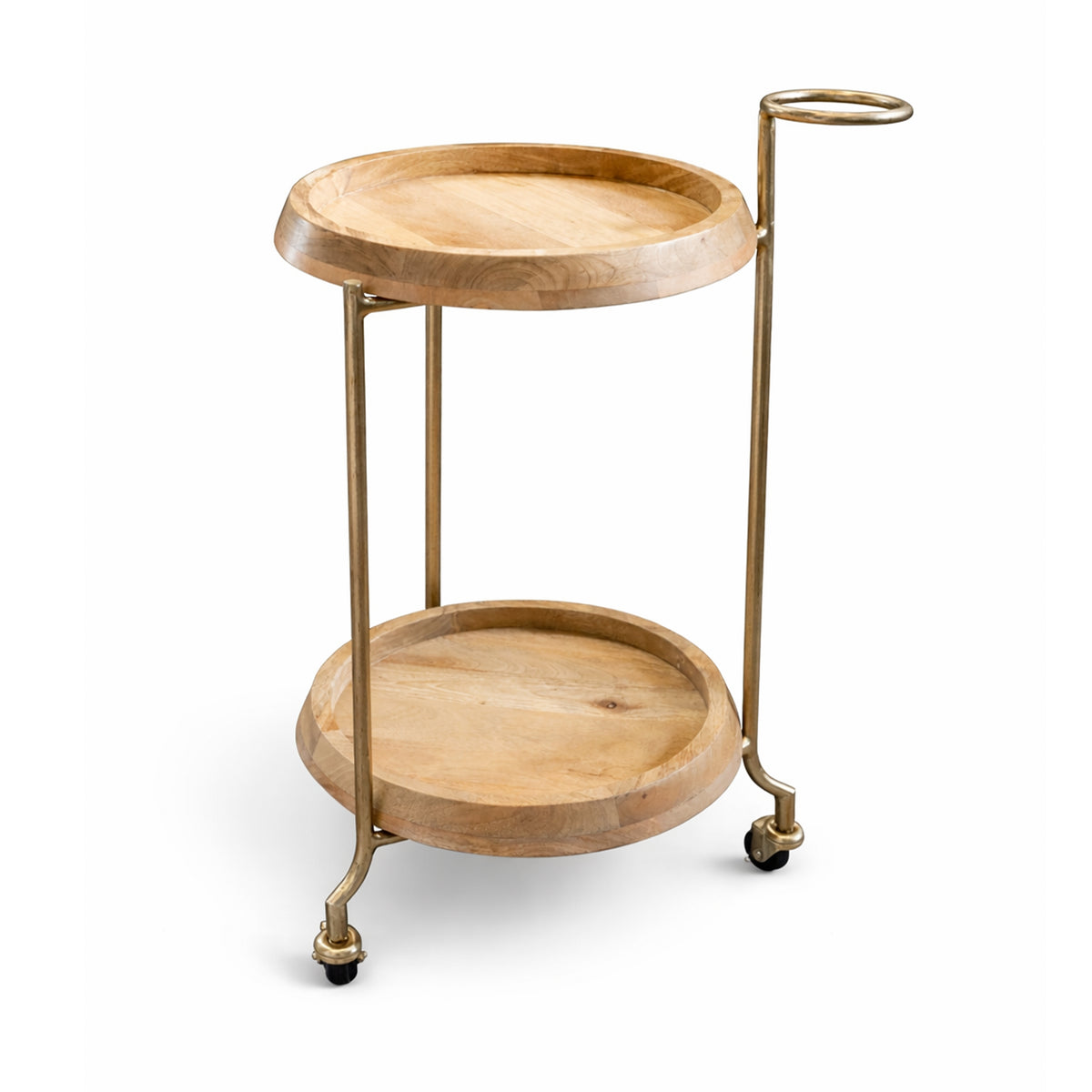Serveerwagen WELS 57x45x76cm naturel hout