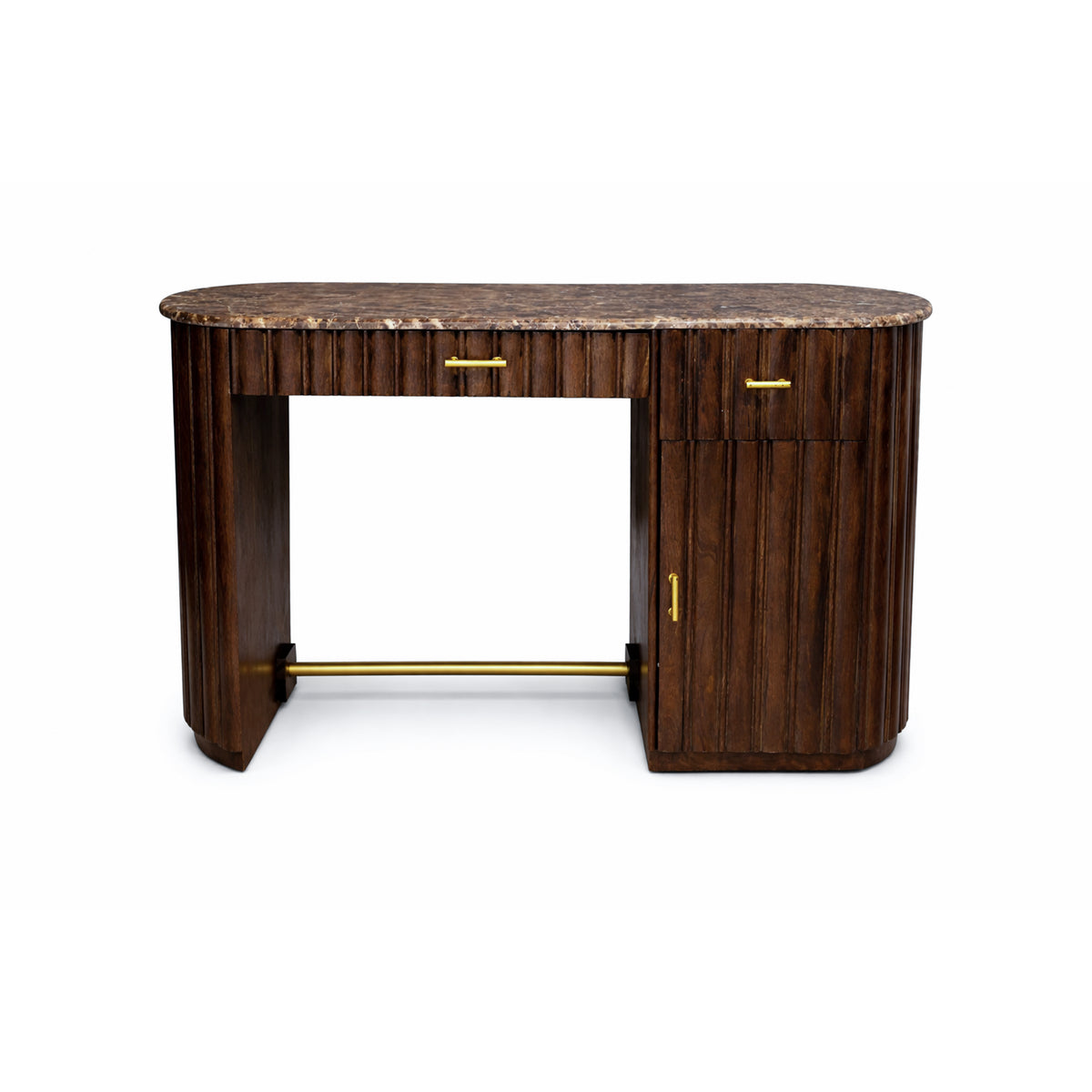 Desk LINZ 135x61x78cm dark brown wood