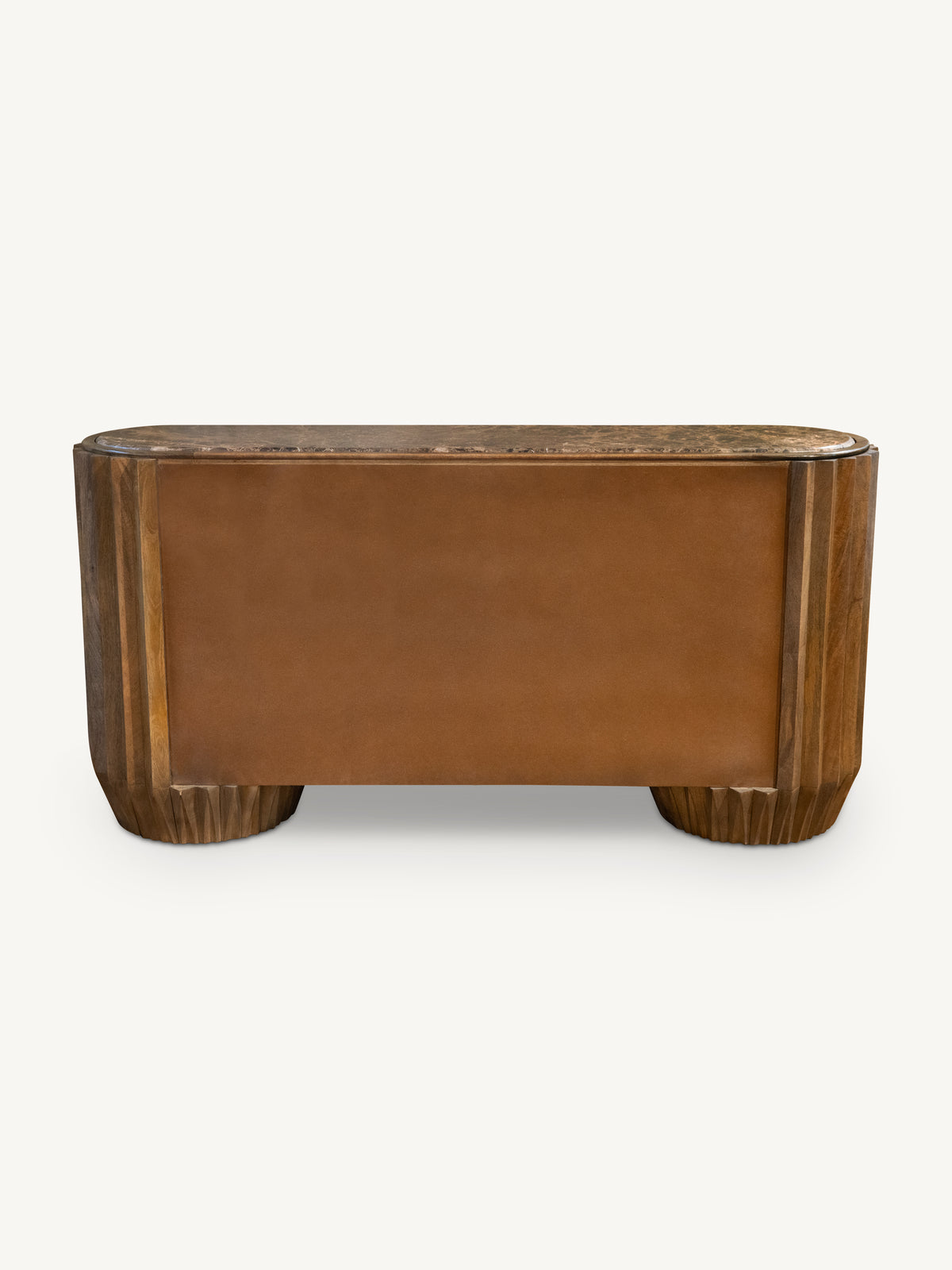 Sideboard SION w/marble top 158x45x78cm dark brown