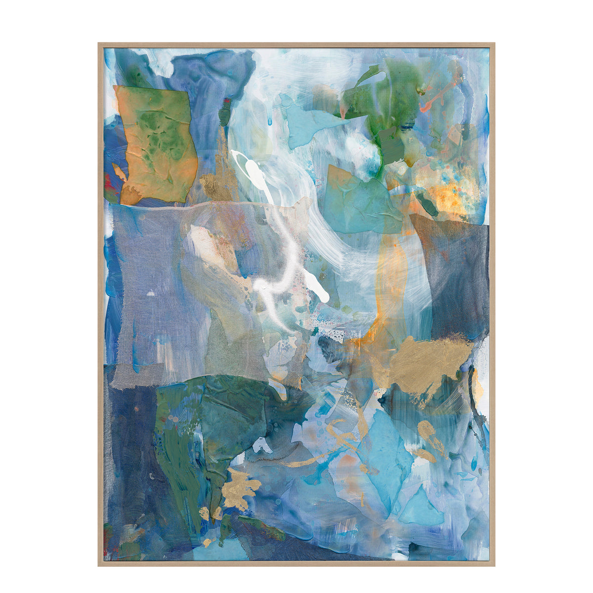 Handpainting abstract blue 120x160