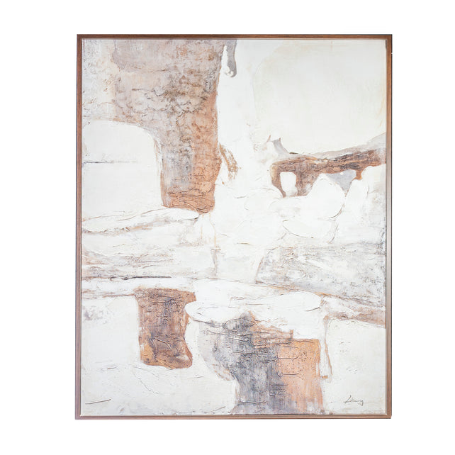 Handgemalt STEVE 110x160cm beige braun