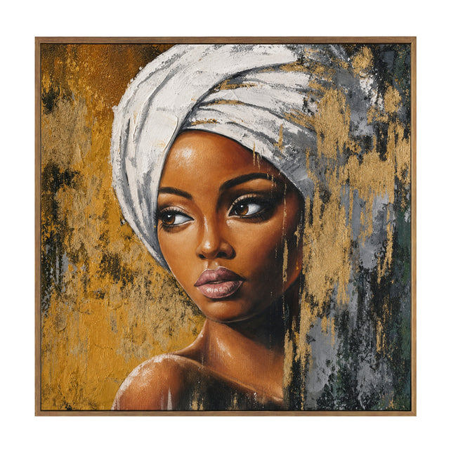 Handpainting BAILEY 100x100cm gold