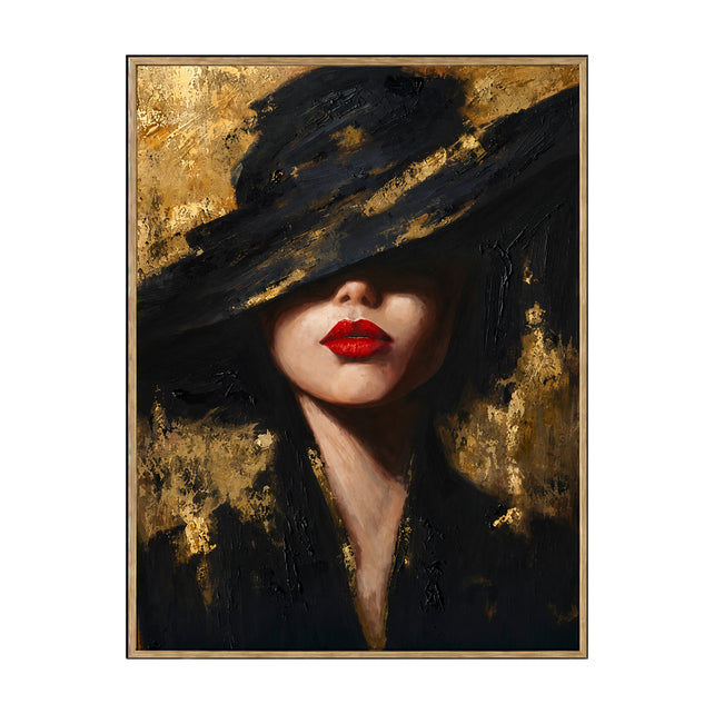 Handpainting PAIGE 90x120cm black gold