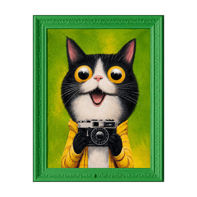 Handgeschilderd RONNIE 45x55cm groen