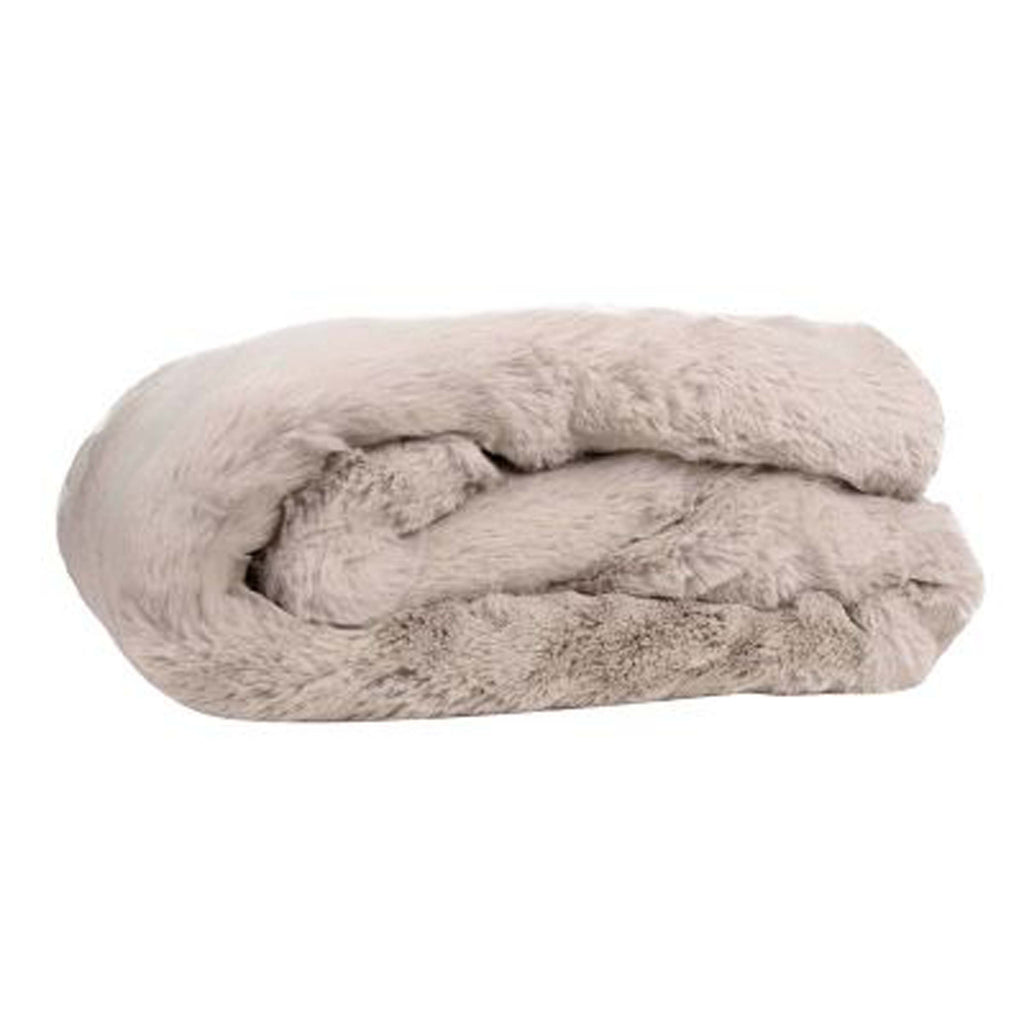 Throw JULIETTE faux fur 130x70cm beige
