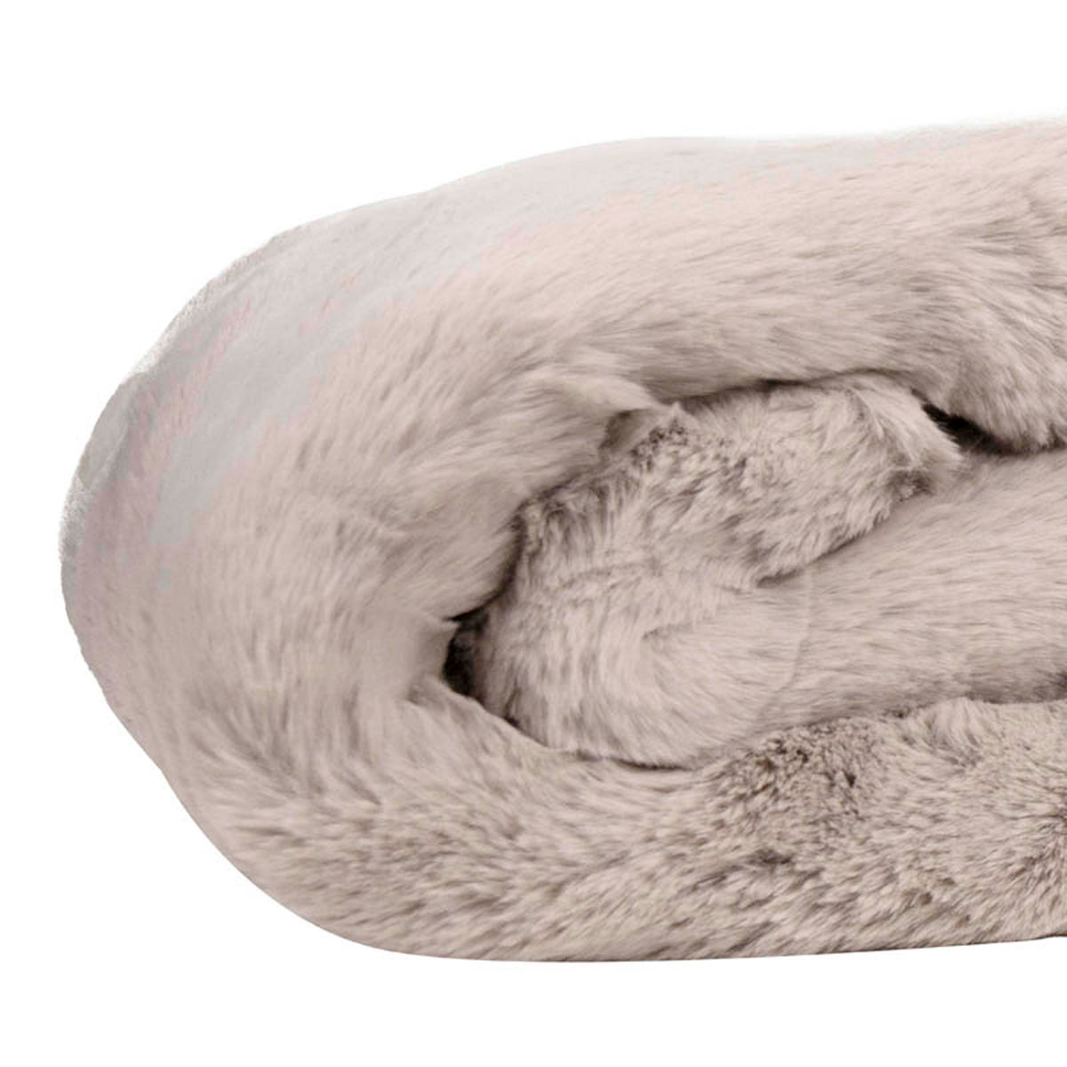 Throw JULIETTE faux fur 130x70cm beige