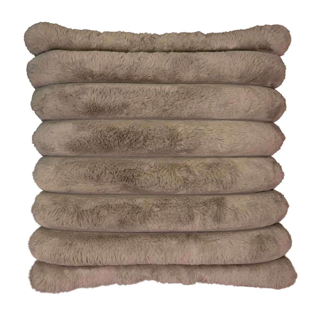 Cushion ROSA faux fur 50x50cm stone