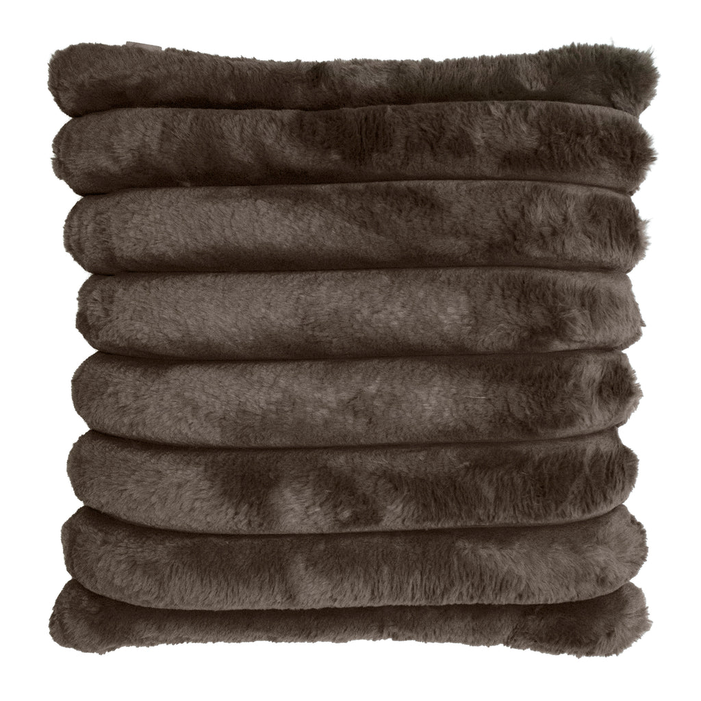 Cushion ROSA faux fur 50x50cm dark chocolate