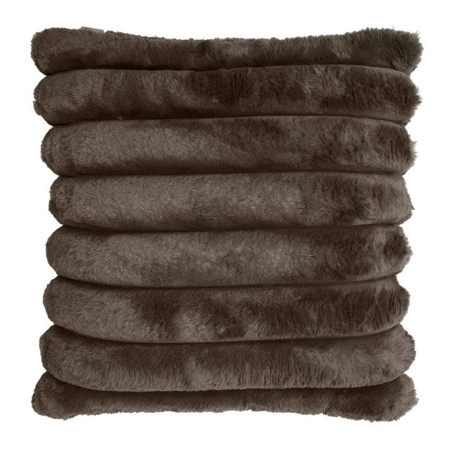 Cushion ROSA faux fur 50x50cm dark chocolate