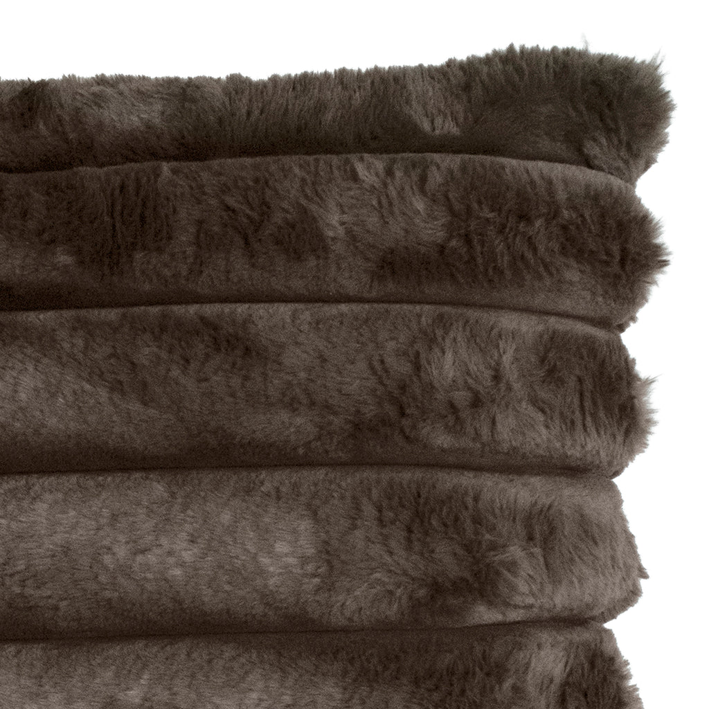 Cushion ROSA faux fur 50x50cm dark chocolate