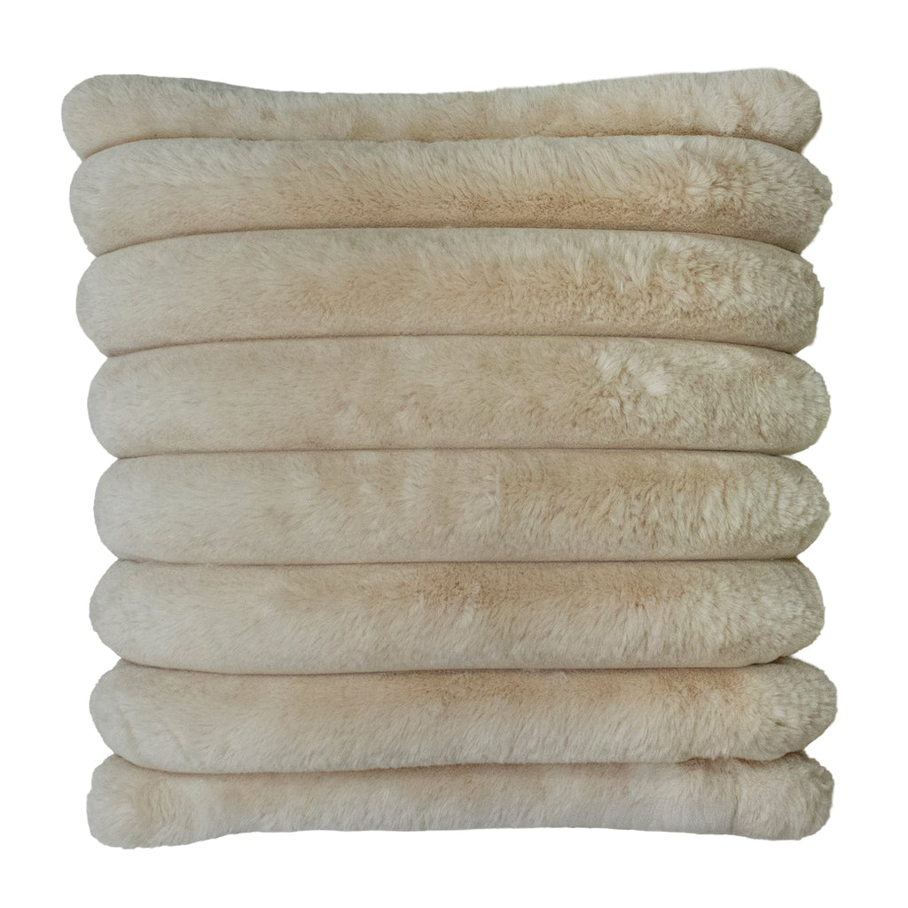 Cushion ROSA faux fur 50x50cm cream