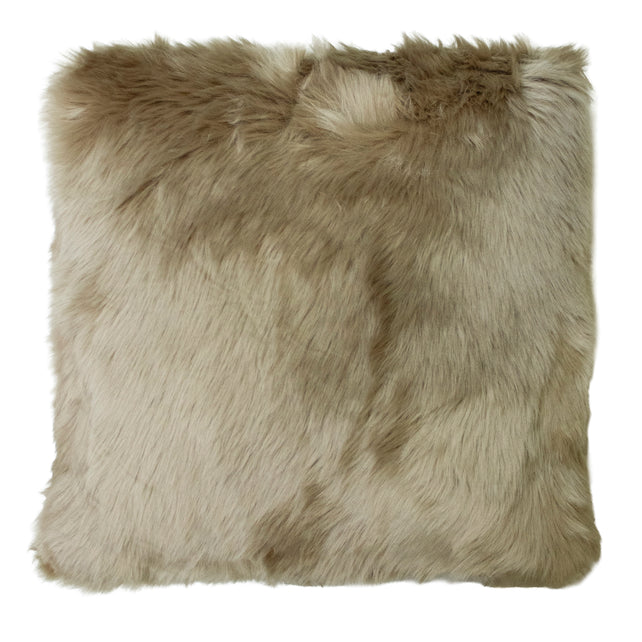 Cushion champagne faux fur 50x50