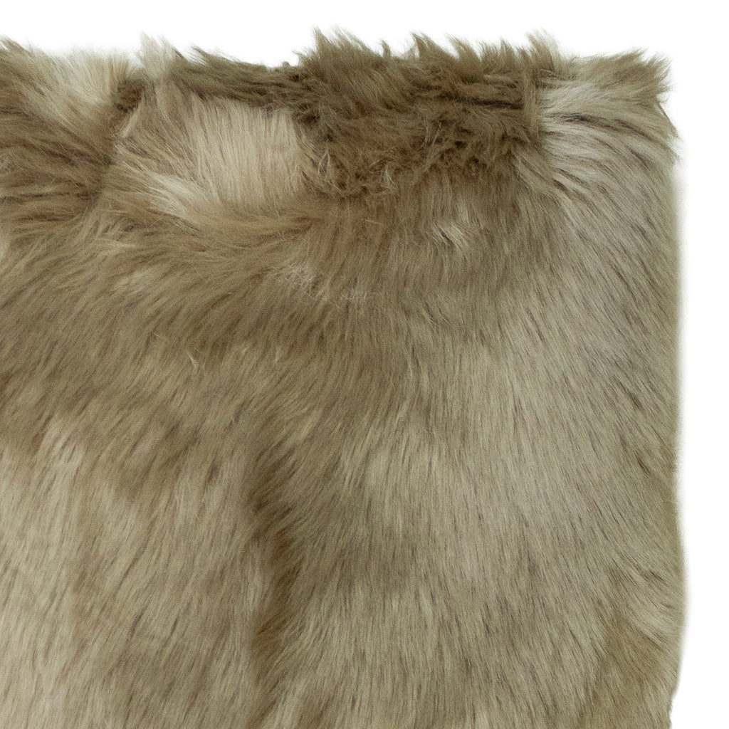 Cushion champagne faux fur 50x50
