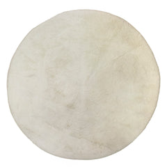 Rug round rabbit faux fur ivory 200x200x5