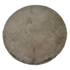 Rug round rabbit faux fur stone 200x200x5