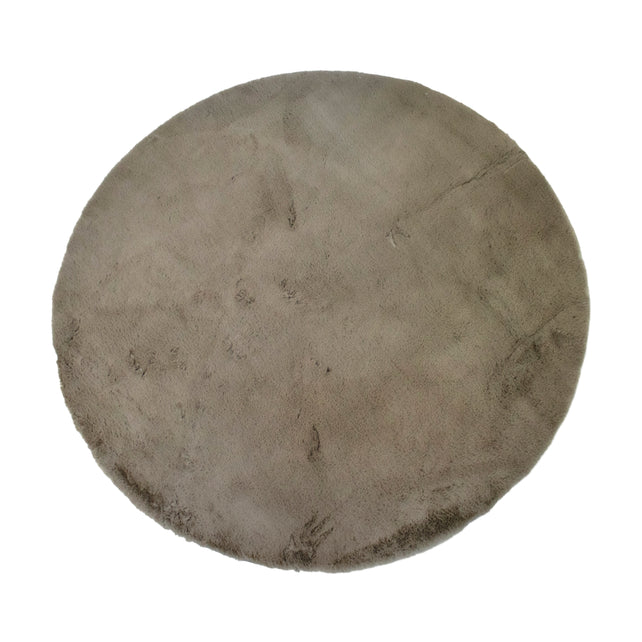 Rug round rabbit faux fur stone 160x160x5