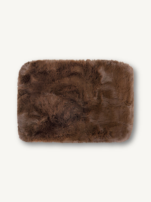Throw SUSANNAH faux fur 130x170cm brown