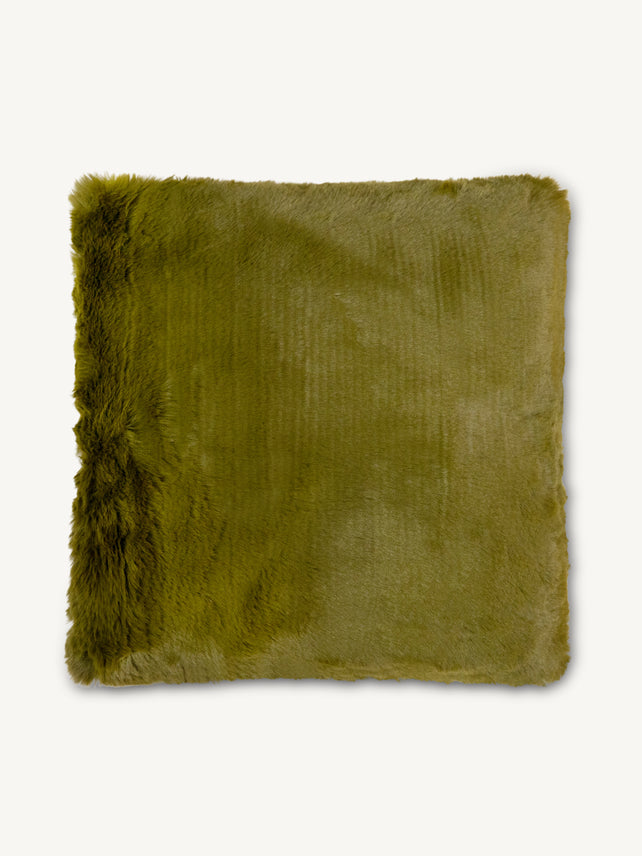 Cushion SUSAN faux fur 50x50cm olive