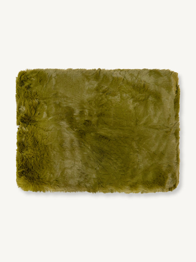 Throw SUSANNAH faux fur 130x170cm olive