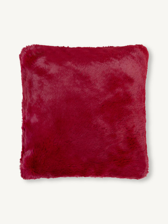 Cushion SUSAN faux fur 50x50cm burgundy